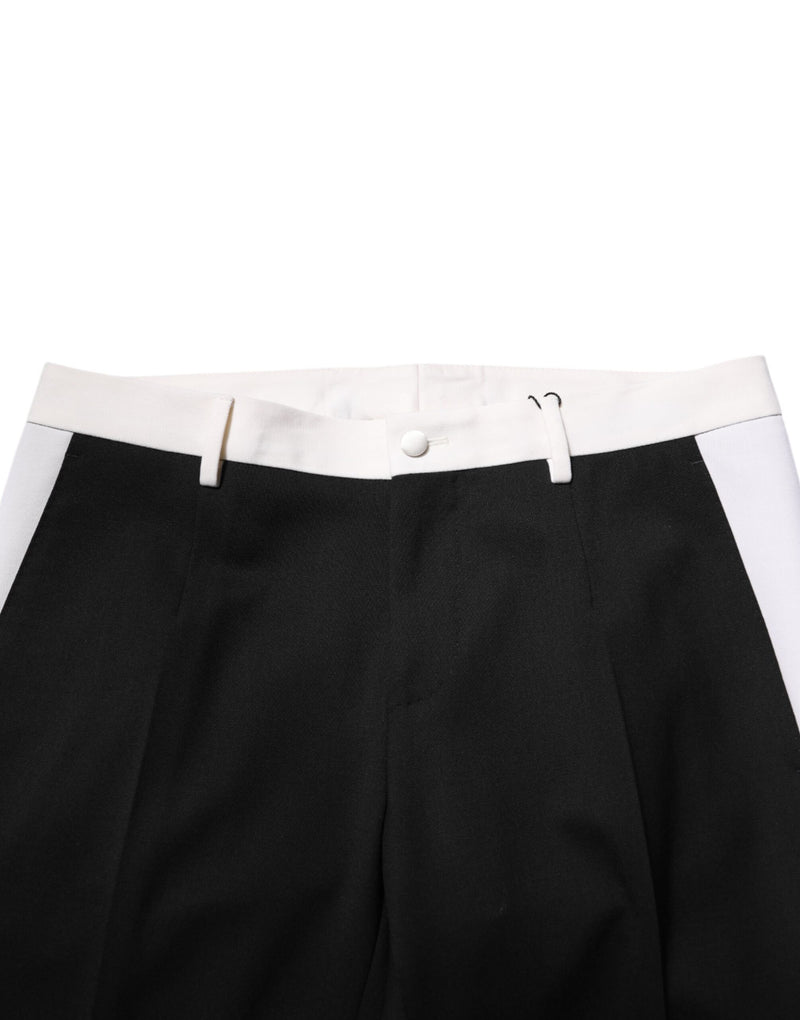 Pantalon en laine à rayures noires et blanches pour homme Dolce & Gabbana