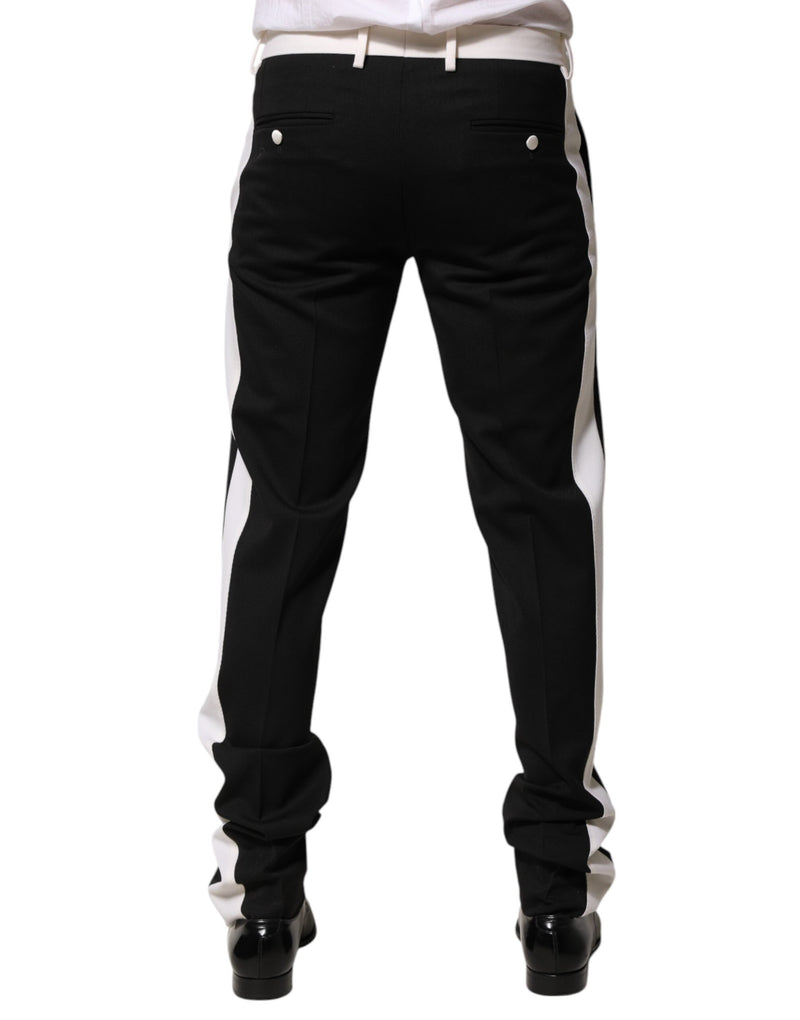 Pantalon en laine à rayures noires et blanches pour homme Dolce & Gabbana