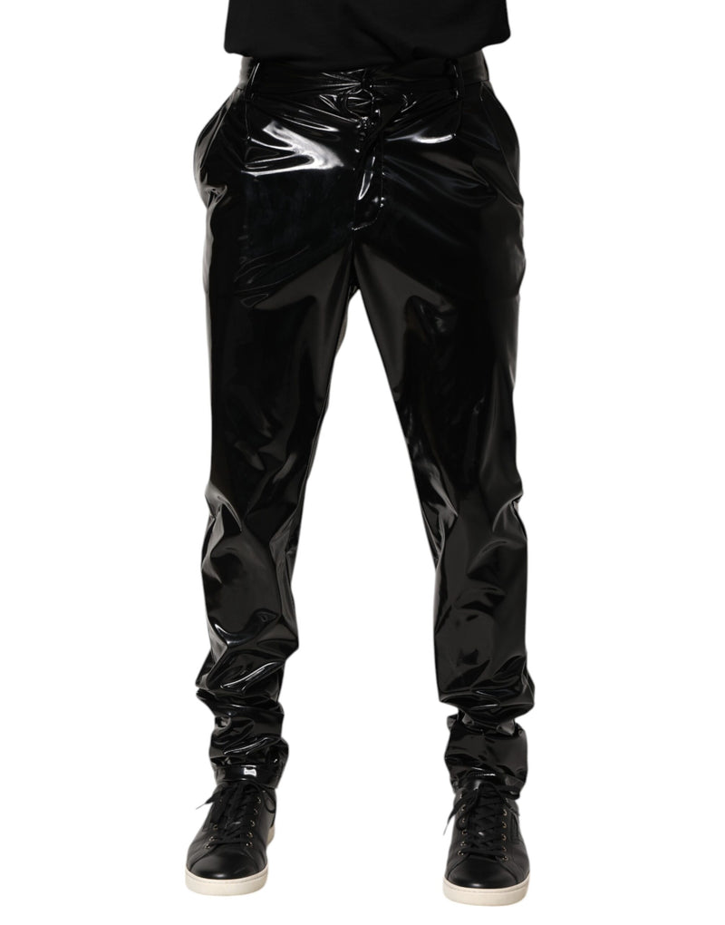 Pantalones Dolce & Gabbana negros de poliéster, tiro medio, para hombre