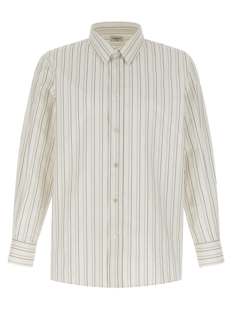 Saint Laurent Cassandre Shirt - Cotton Striped | Urbalenti™ NYC