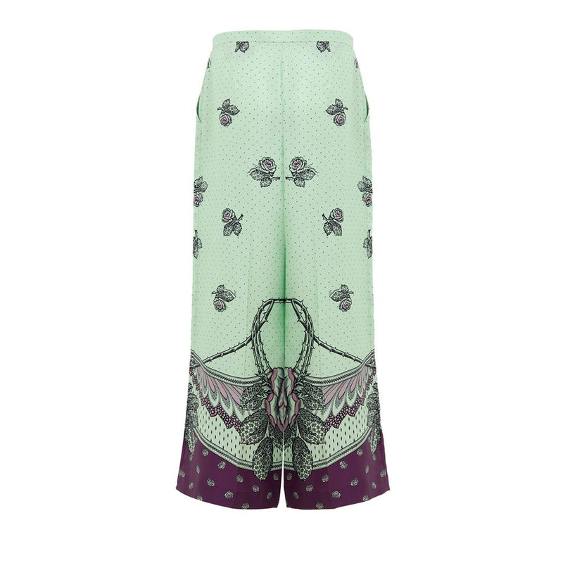 Gucci Green Silk Casual Pants