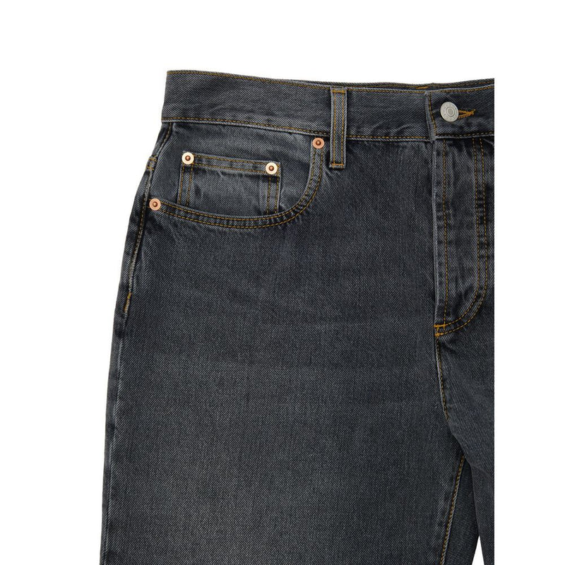 Gucci Gray Cotton Relaxed Fit Jeans