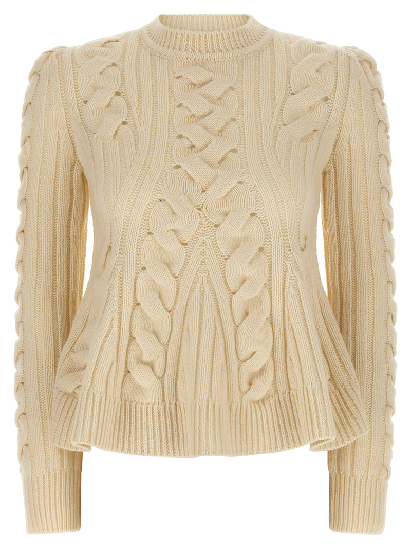Alexander McQueen Alexander McQueen Peplum Cable Sweater