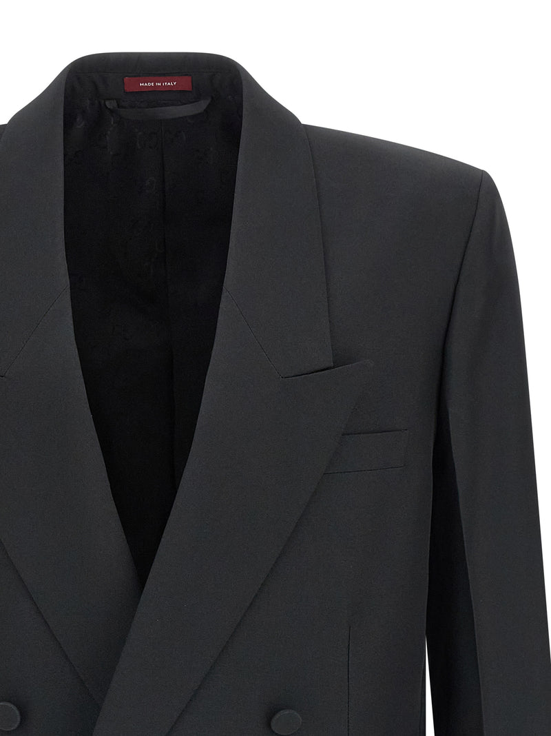 Gucci Gucci Double-breasted Technical Panama Blazer