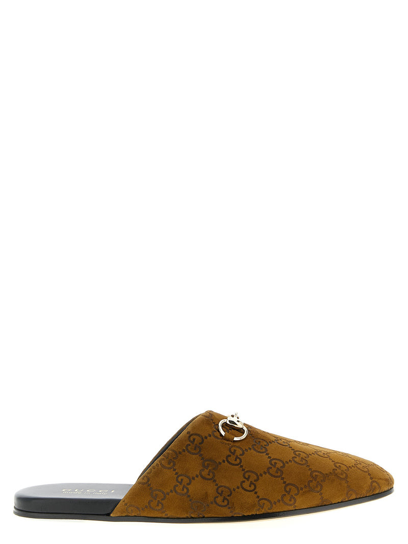 Gucci Sabot Suede Horsebit | Urbalenti™ NYC