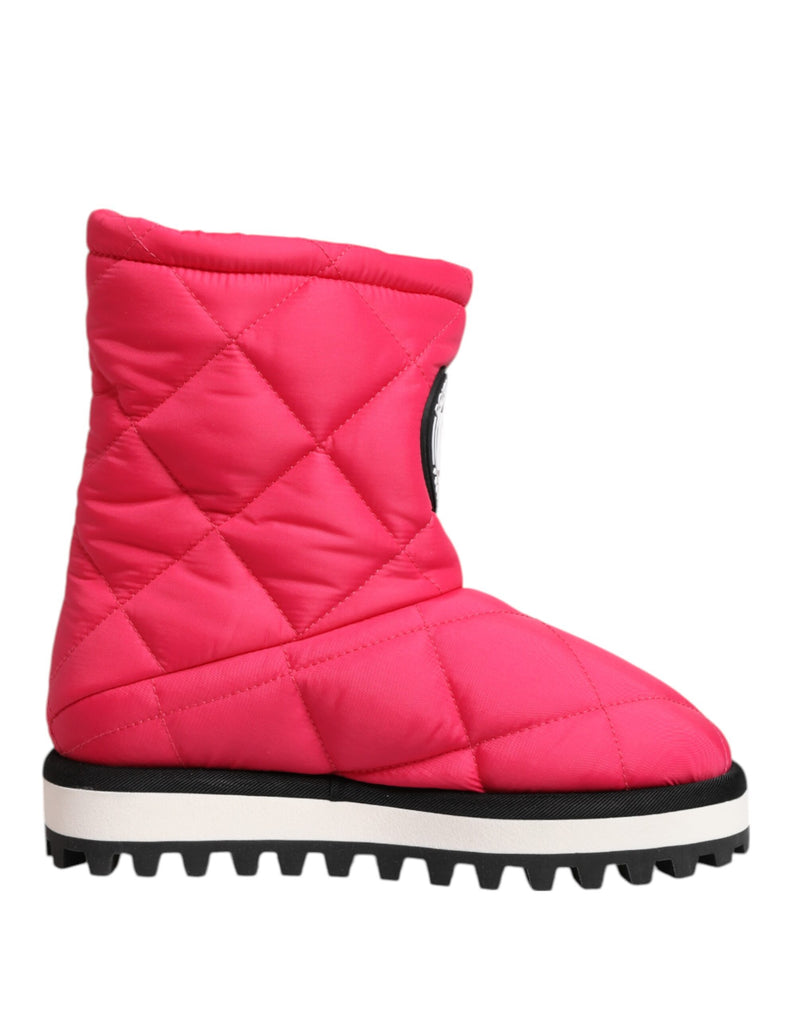 Botas até o meio da panturrilha de viscose rosa e branca Dolce & Gabbana