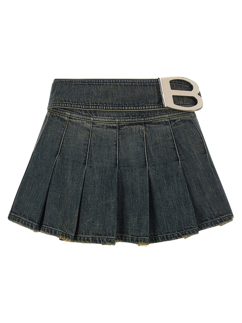 Balenciaga Balenciaga Buckle Pleated Skirt