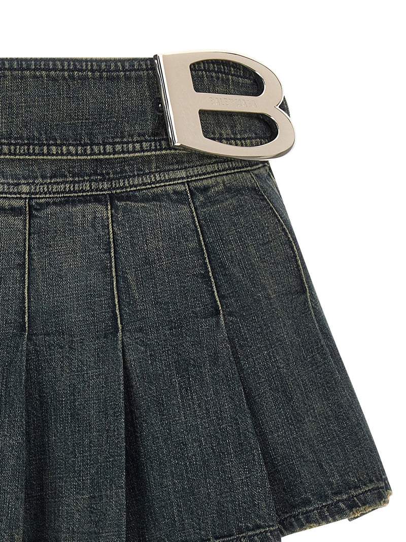 Balenciaga Balenciaga Buckle Pleated Skirt