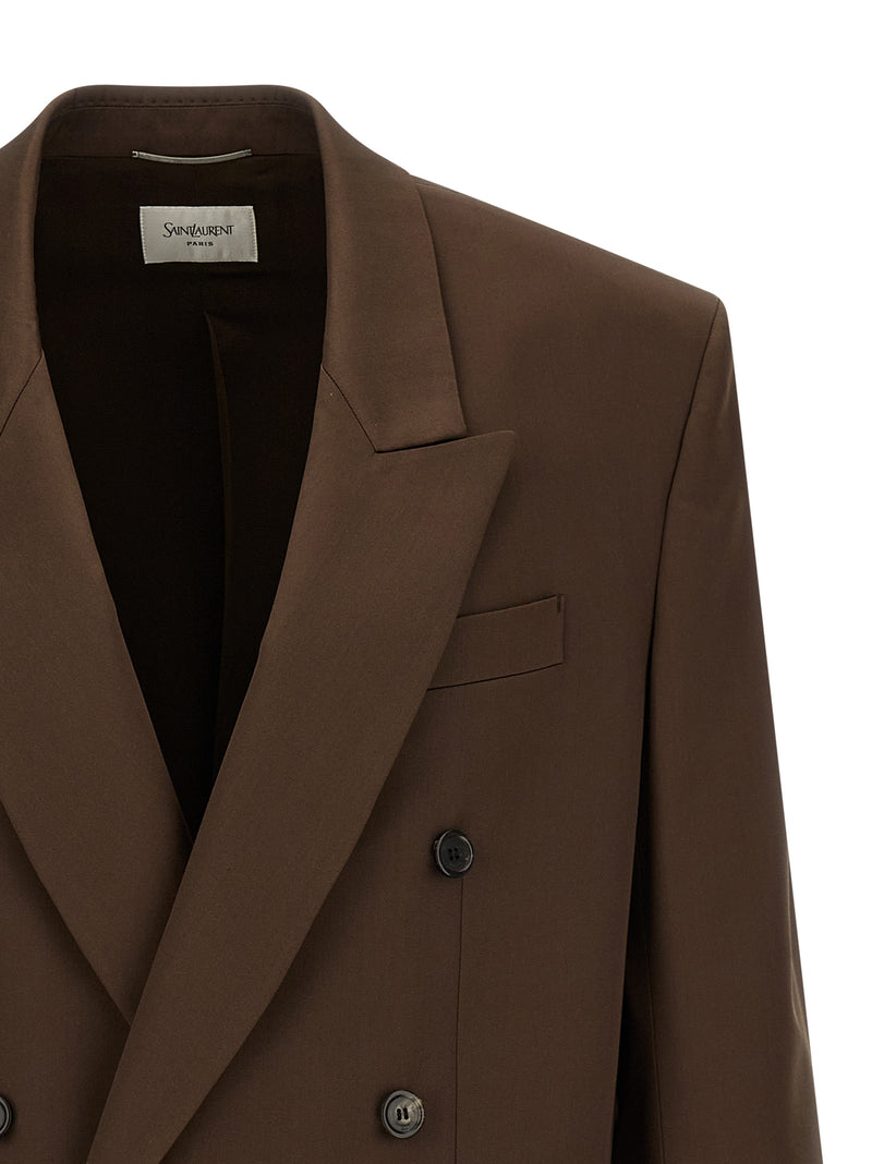 Saint Laurent Satin Blazer | Urbalenti™ NYC