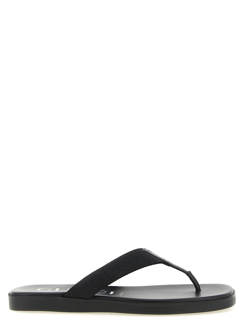 Gucci Gucci Jacquard Thong Sandals