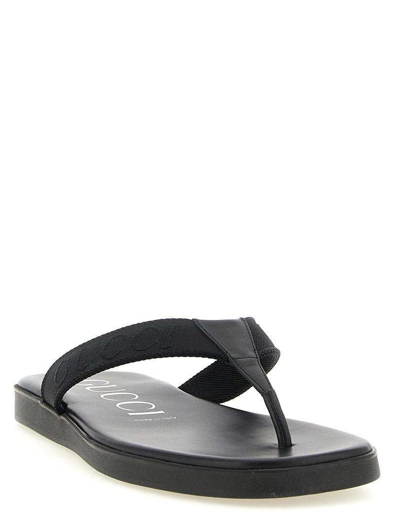 Gucci Gucci Jacquard Thong Sandals