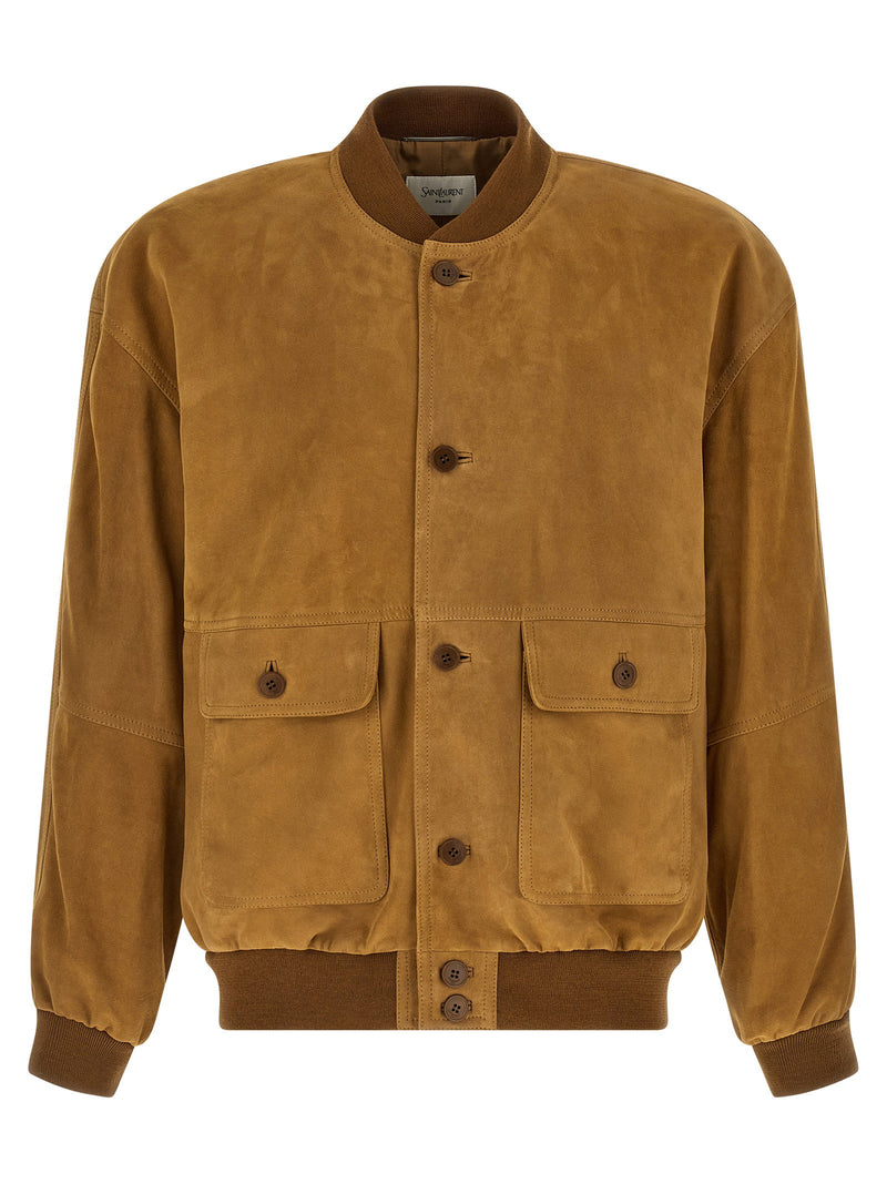 Saint Laurent Saint Laurent Suede Bomber Jacket