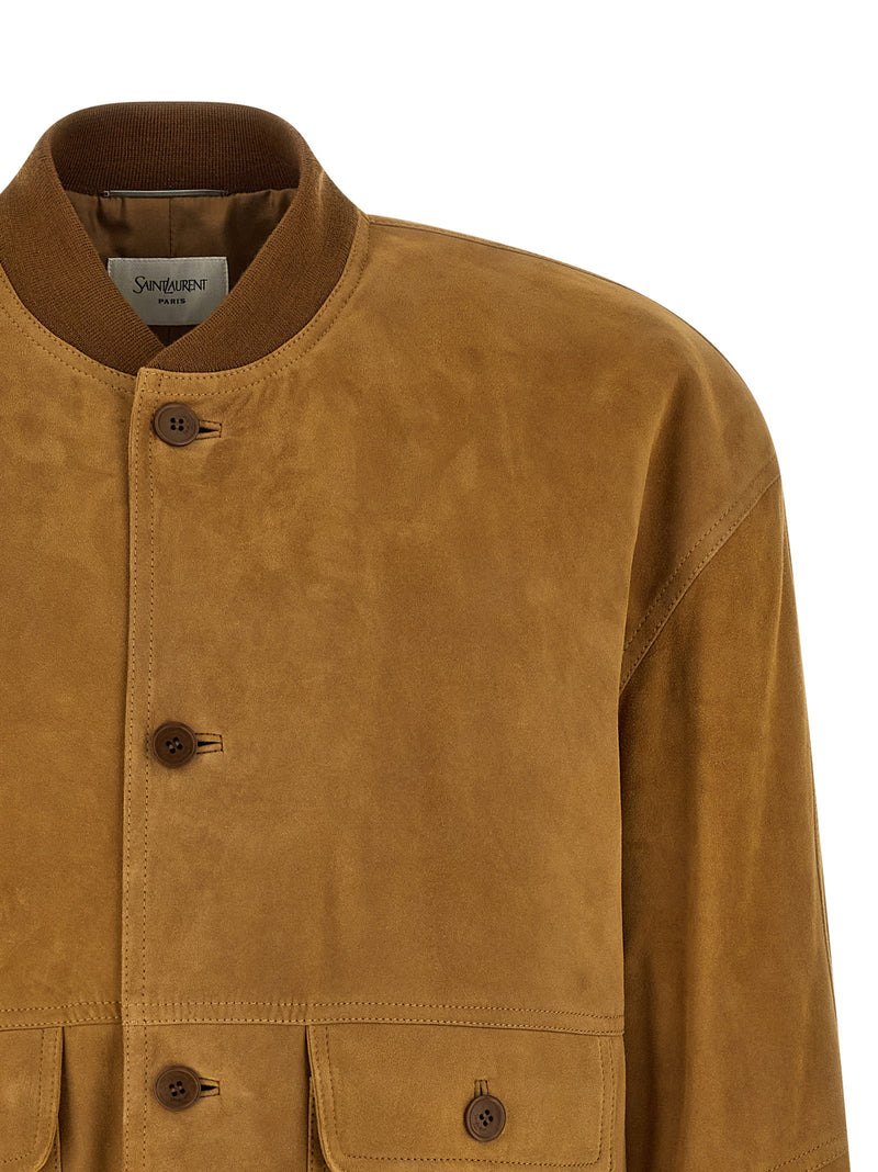 Saint Laurent Saint Laurent Suede Bomber Jacket