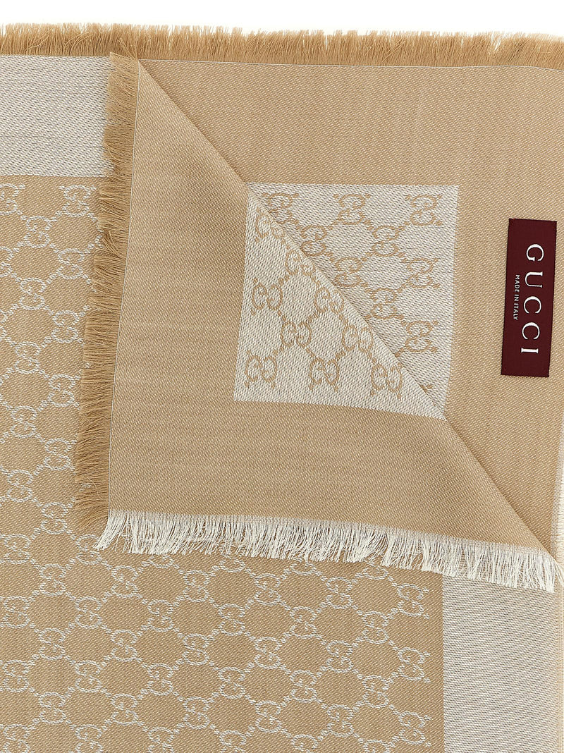 Gucci Gucci Wool And Silk Shawl Gg