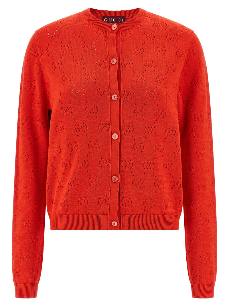 Gucci Gucci Openwork Gg Cardigan