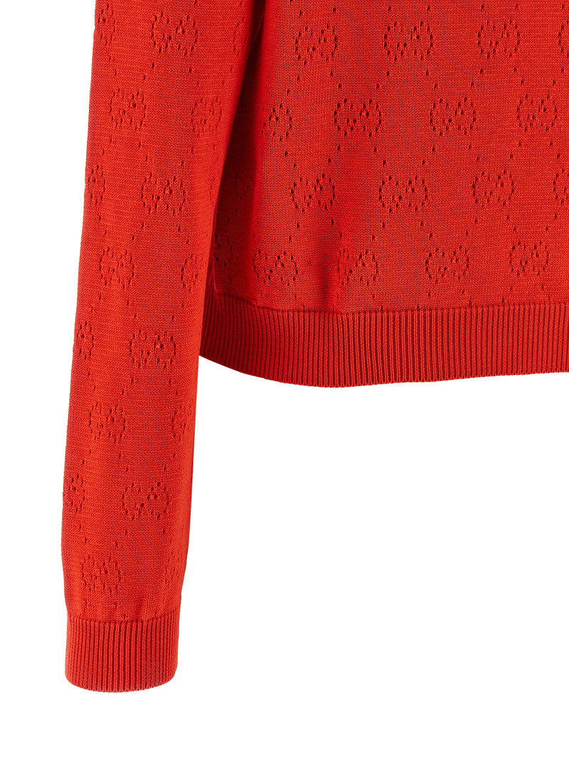 Gucci Gucci Openwork Gg Cardigan