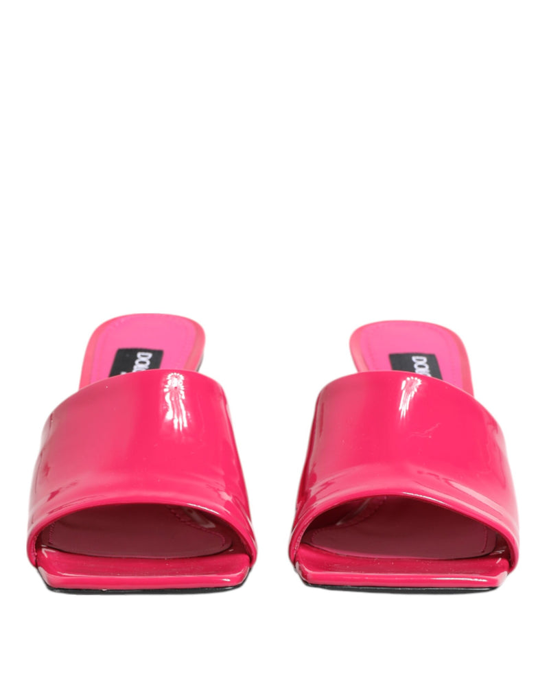 Mules Dolce & Gabbana roses à bout ouvert et talon bloc