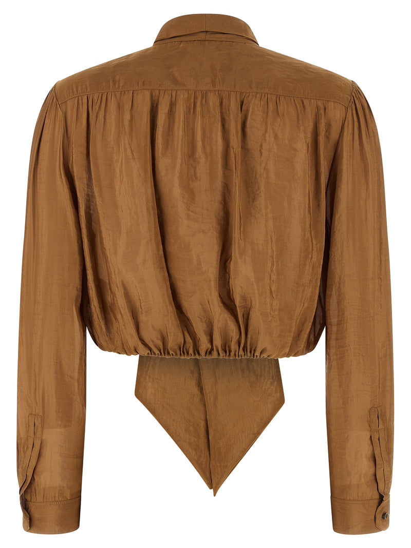 Saint Laurent Lavallière Neck Blouse | Urbalenti™ NYC