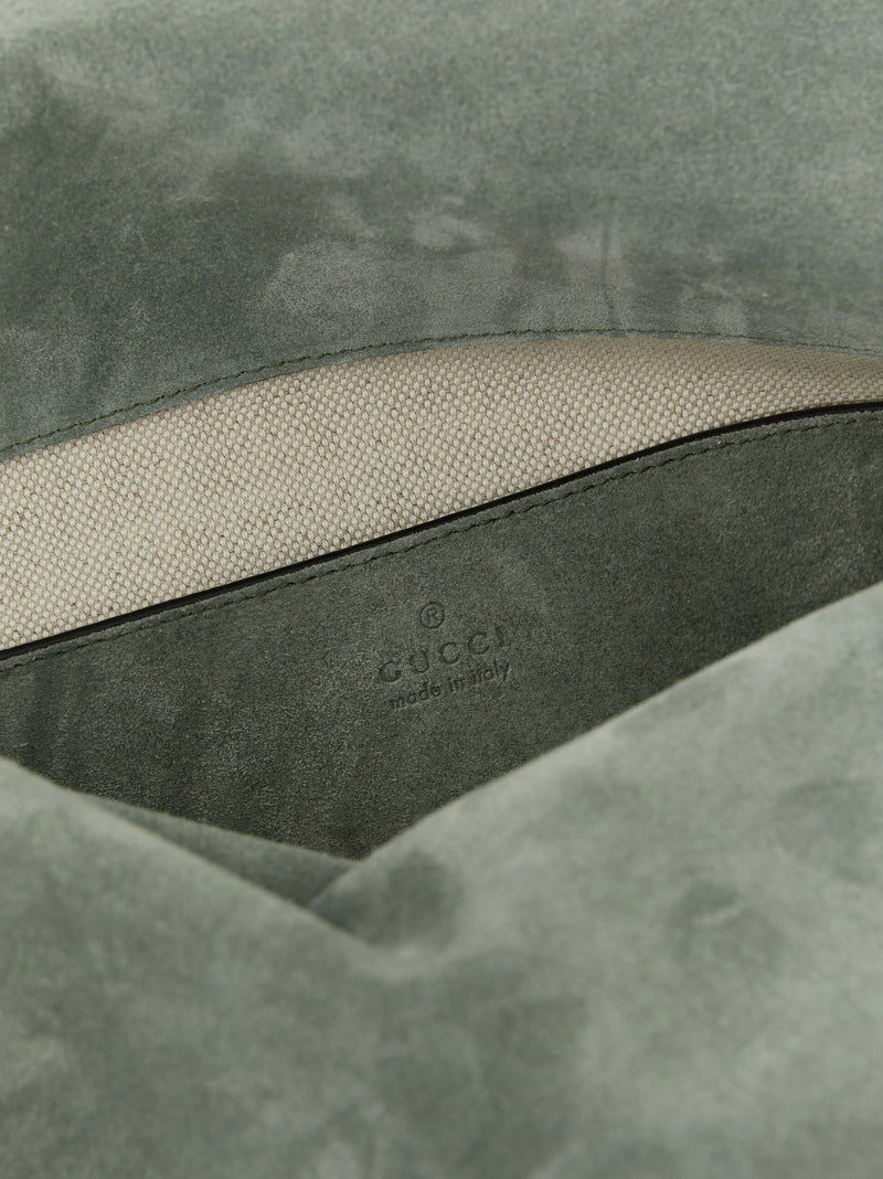 Gucci Gucci Gg Large Suede Shoulder Bag
