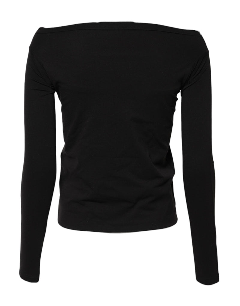 Bolero de lã preto com gola redonda Dolce & Gabbana