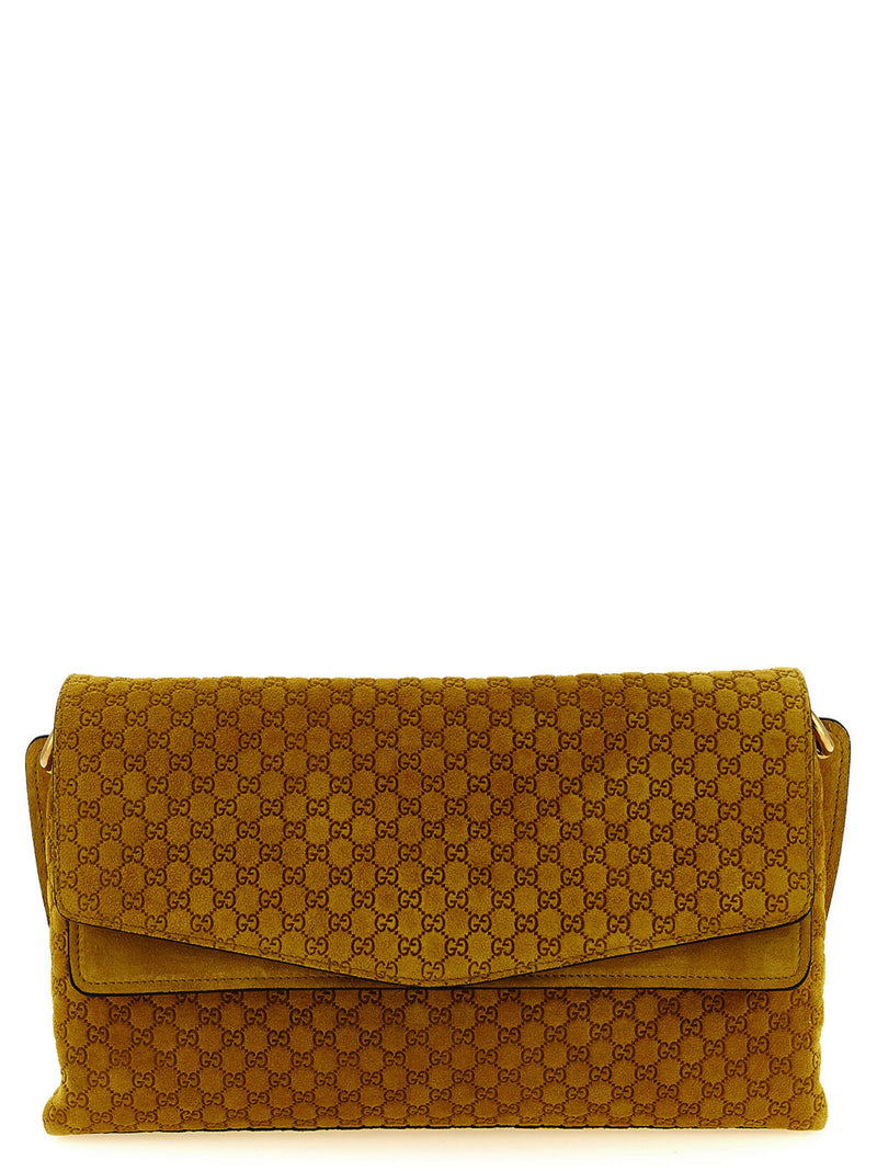 Gucci Gucci Gg Medium Suede Shoulder Bag