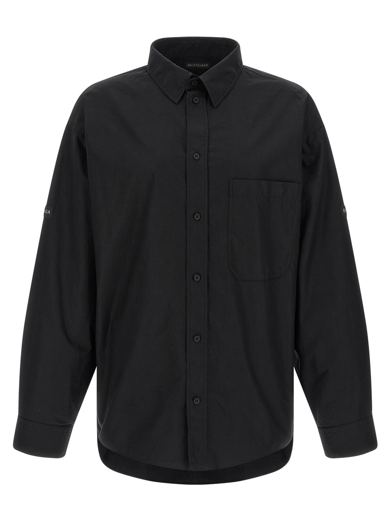Camisa con parche del logo Balenciaga de Balenciaga
