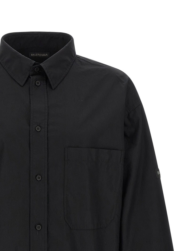 Camisa con parche del logo Balenciaga de Balenciaga