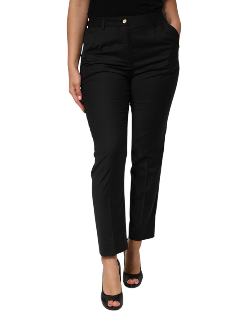 Pantaloni affusolati da donna Dolce & Gabbana in poliestere nero