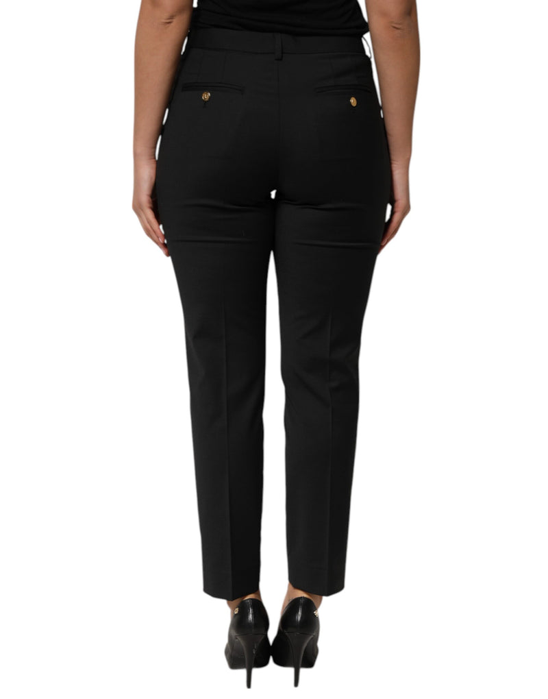 Pantaloni affusolati da donna Dolce & Gabbana in poliestere nero