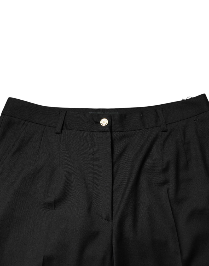 Pantaloni affusolati da donna Dolce & Gabbana in poliestere nero