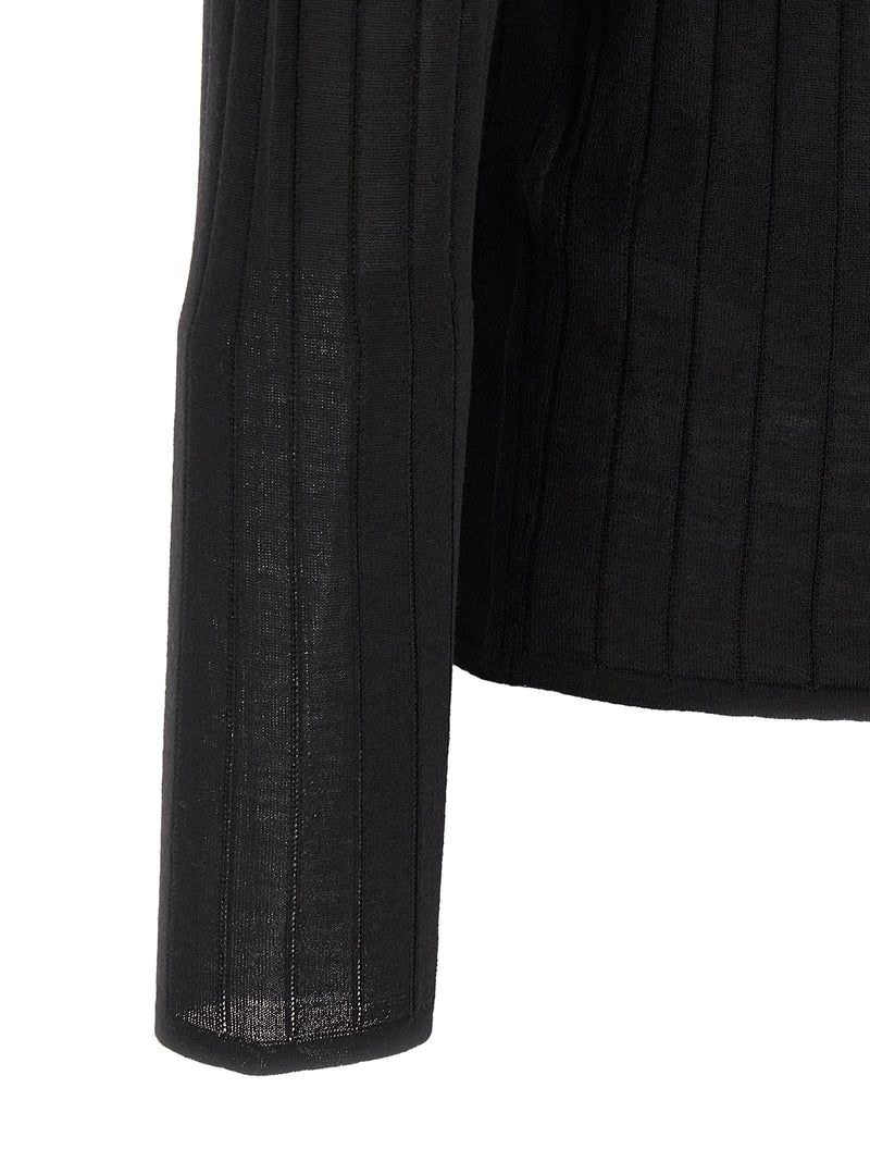 Saint Laurent Saint Laurent Pointelle Wool Polo Shirt