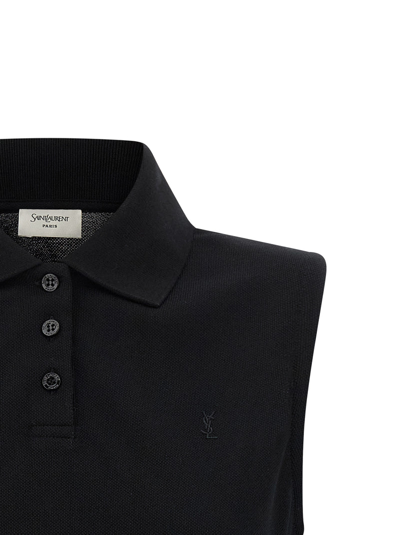 Saint Laurent Cassandre Embroidered Polo Shirt | Urbalenti™ NYC