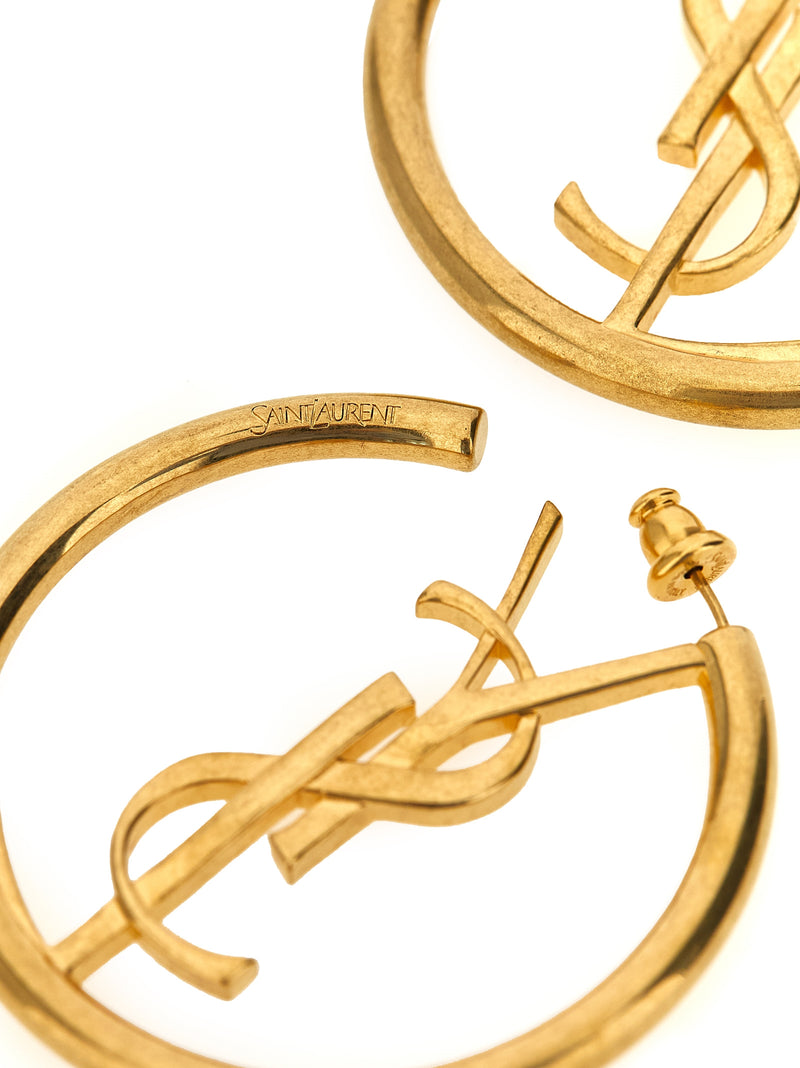 Saint Laurent Cassandre Hoop Earrings | Urbalenti™ NYC