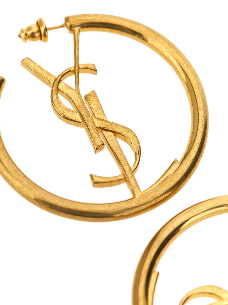 Saint Laurent Cassandre Hoop Earrings | Urbalenti™ NYC