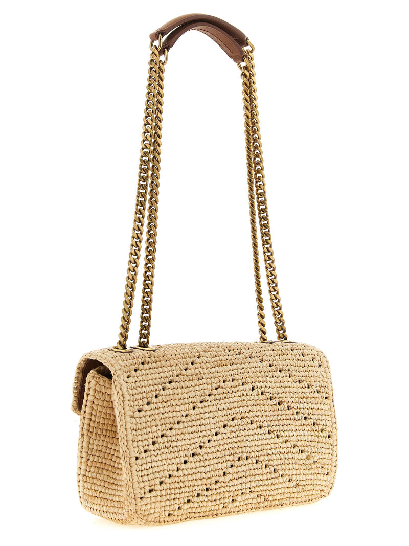 Saint Laurent Saint Laurent Small Loulou Raffia Bag