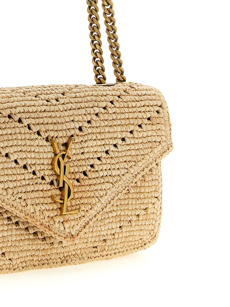 Saint Laurent Saint Laurent Small Loulou Raffia Bag