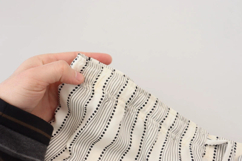 Pantalon d’intérieur en soie blanche à rayures Dolce & Gabbana