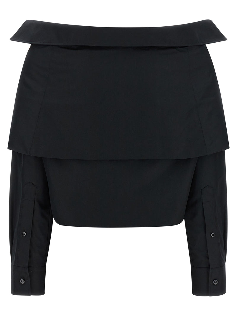 Balenciaga Balenciaga Crop Shirt Off The Shoulder