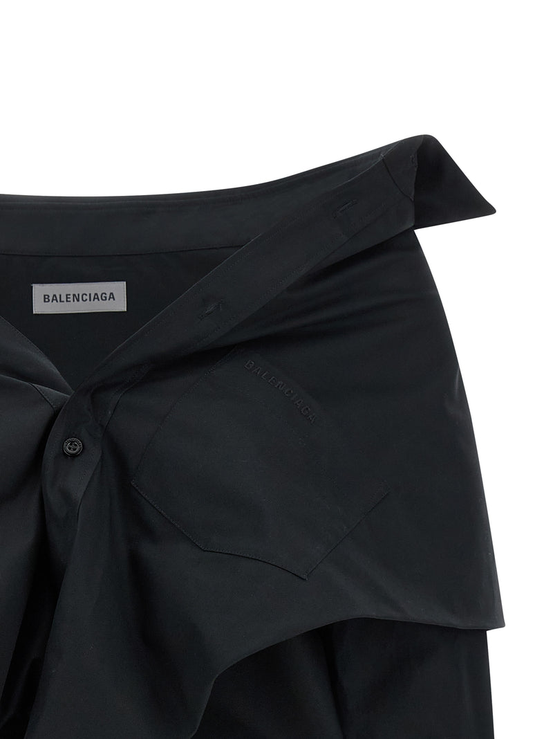Balenciaga Balenciaga Crop Shirt Off The Shoulder
