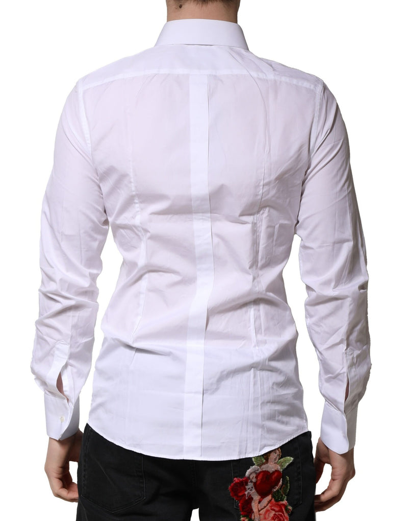 Camisa social Dolce & Gabbana branca de algodão GOLD, manga longa