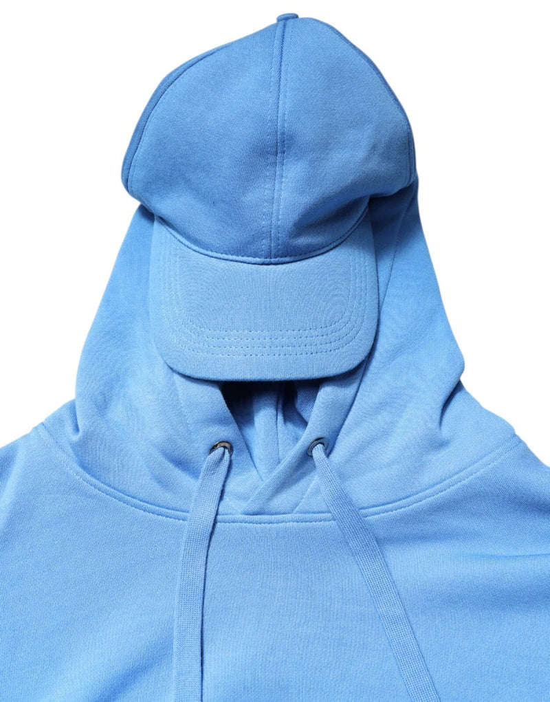 Chaleco deportivo con capucha para hombre de algodón azul, talla única, de Dolce & Gabbana