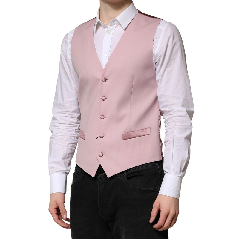 Colete social masculino em lã rosa Dolce & Gabbana