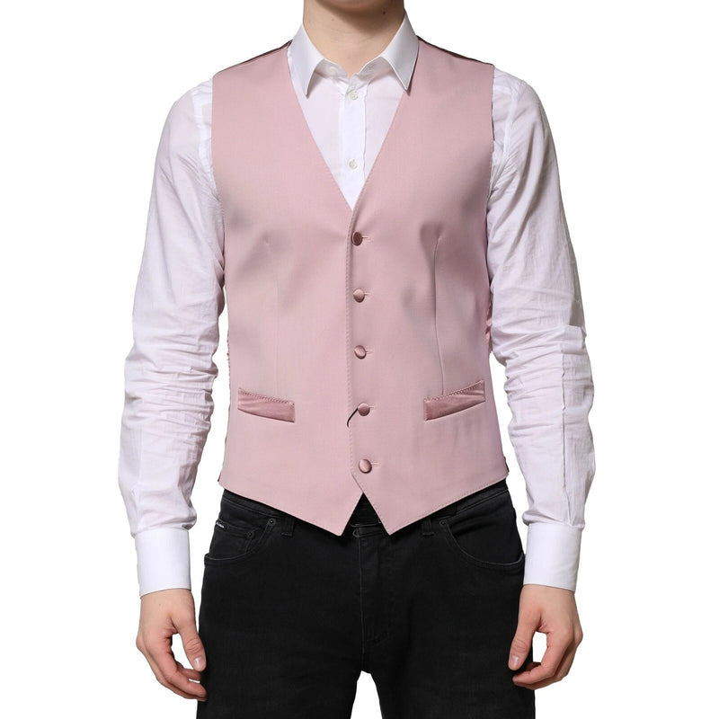 Colete social masculino em lã rosa Dolce & Gabbana
