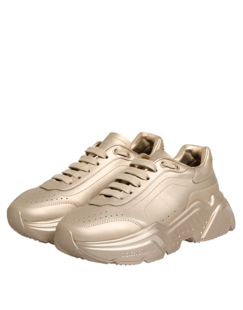 Baskets pour femme Daymaster en cuir doré Dolce & Gabbana