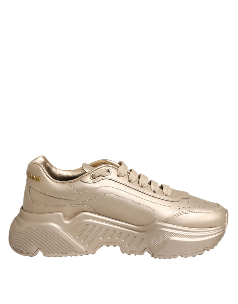 Baskets pour femme Daymaster en cuir doré Dolce & Gabbana