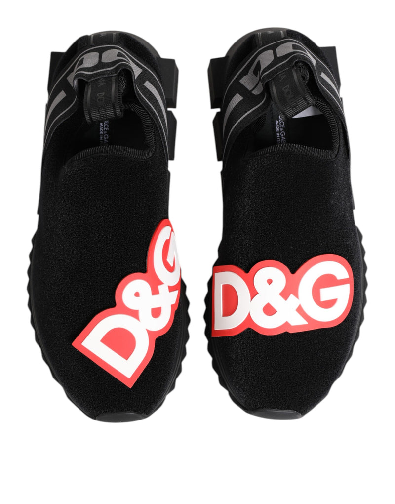 Baskets Sorrento noires et grises sans lacets Dolce & Gabbana