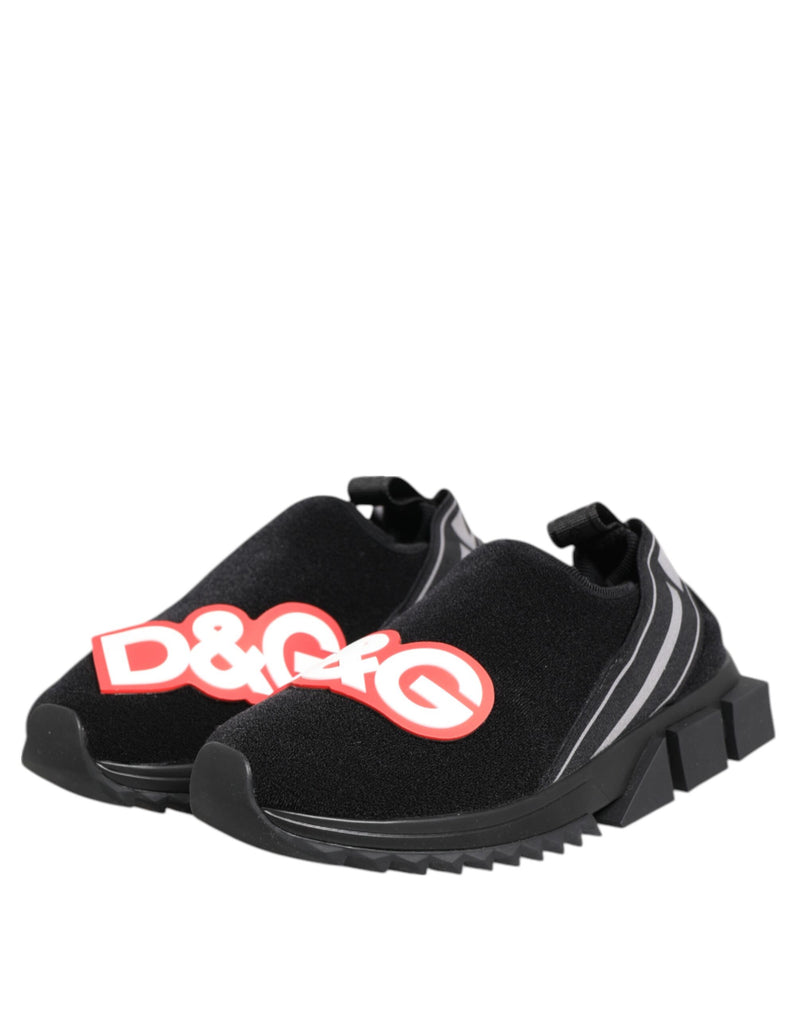 Baskets Sorrento noires et grises sans lacets Dolce & Gabbana