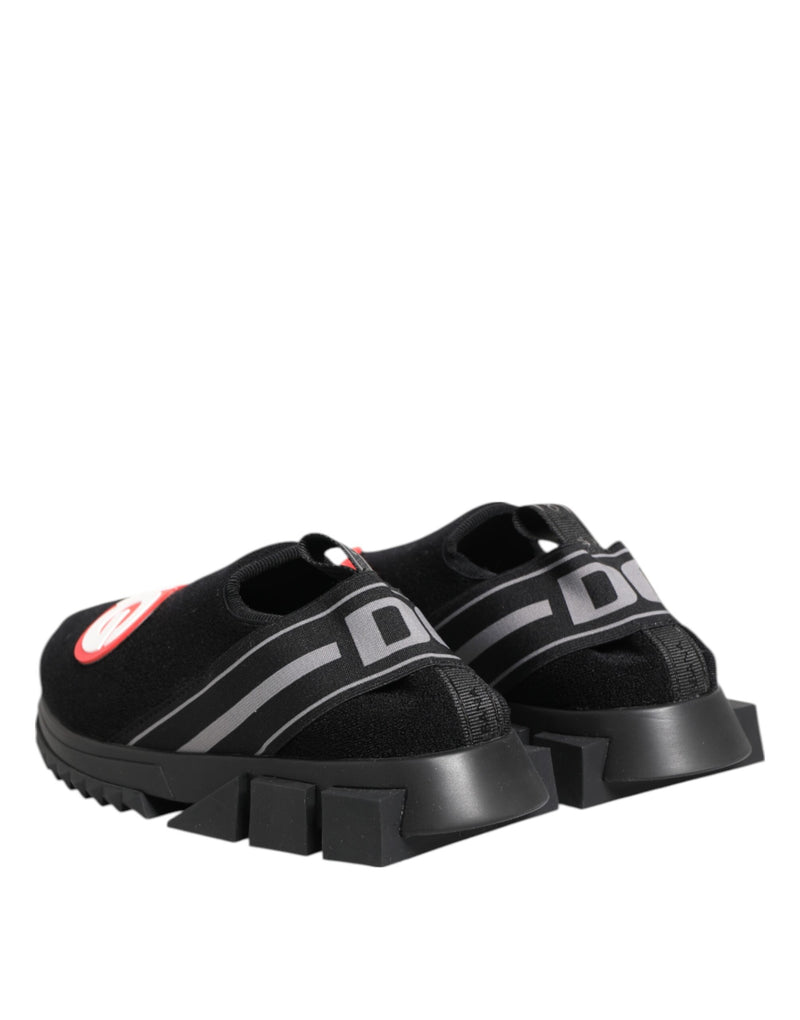 Baskets Sorrento noires et grises sans lacets Dolce & Gabbana