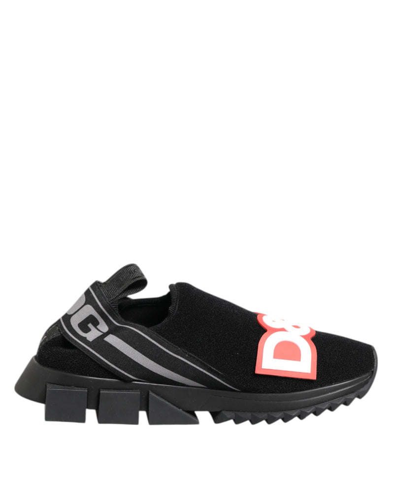 Baskets Sorrento noires et grises sans lacets Dolce & Gabbana
