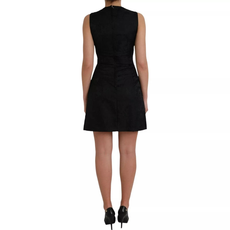Dolce & Gabbana Black Sleeveless Bodycon A-line Mini Dress